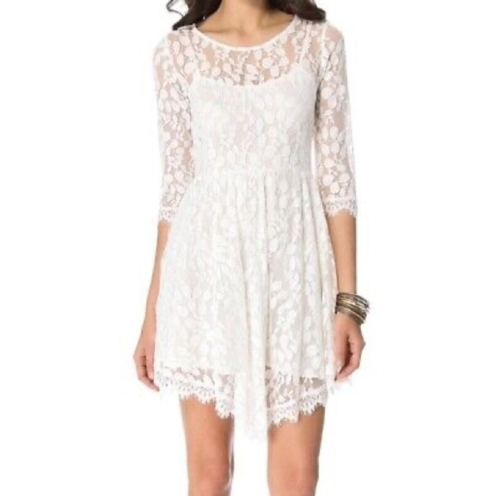 🤍 White Lace Free People Dress